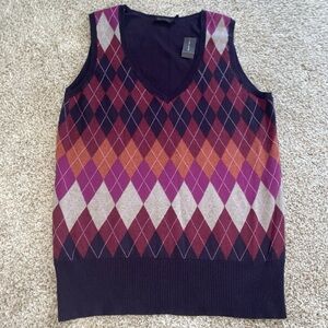 The Limited XL argyle sweater vest NWT